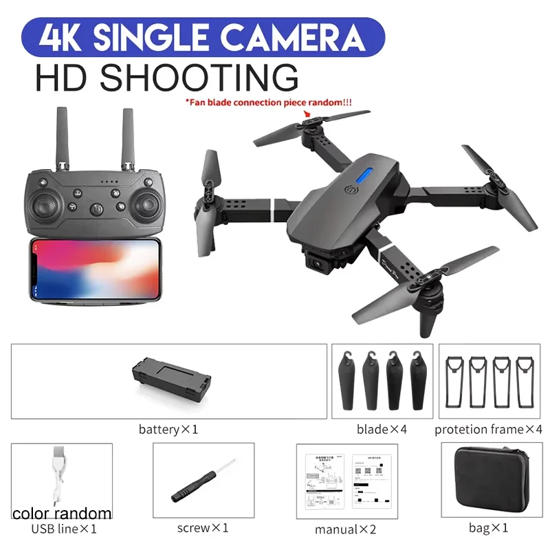 Drone E88Pro Rc 4K - طائرة بدون طيار 4K E88Pro مع