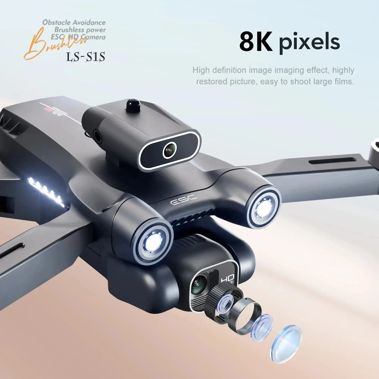 طائرة بدون طيار احترافية بدون  - مراجعة Drone Rc Gps وسعره