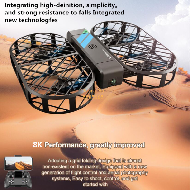كاميرا 8K عالية الدقة 360 °    - مراجعة Drone E88Pro Rc 4K وسعره