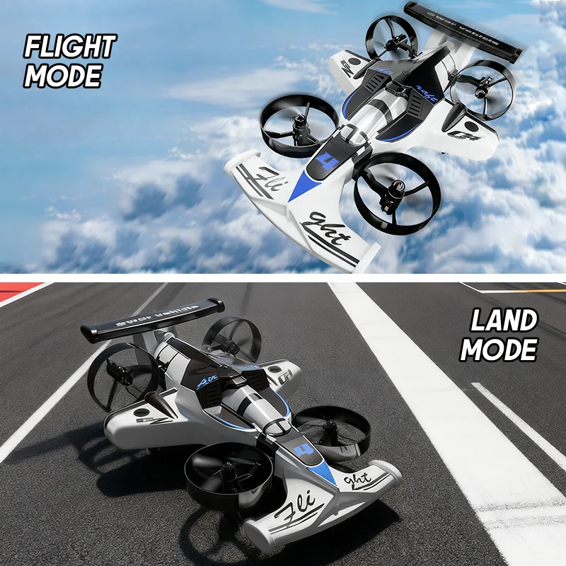 2 في 1 التحكم عن بعد كوادكوبتر - مراجعة Rc Drone And Flying Car وسعره