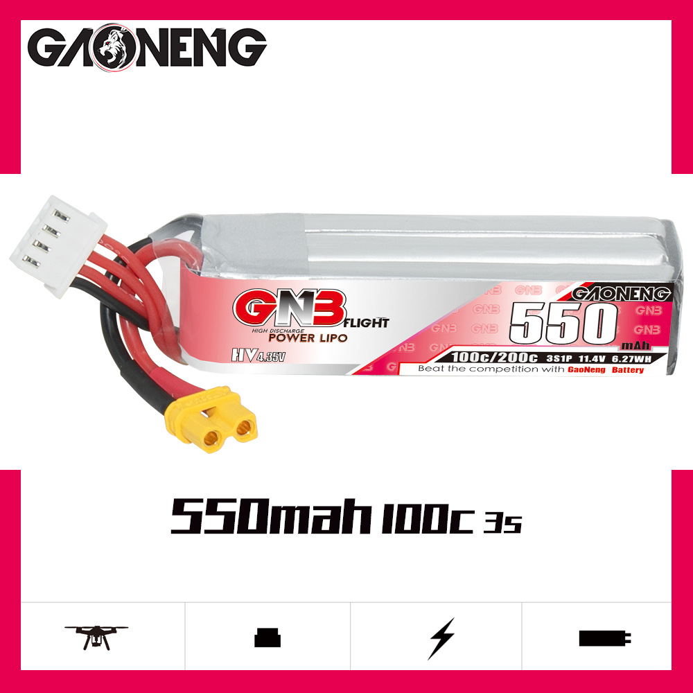 GNB HV 11.4 فولت 550 مللي أمبي - مراجعة Drone Rc Parts وسعره