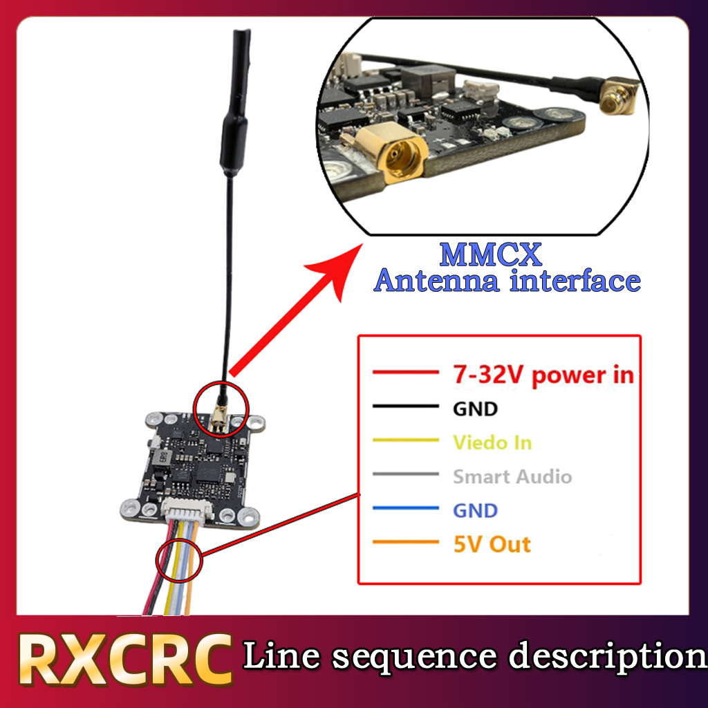 RXCRC 5.8G وحدة 48CH 1.6W VTX  - مراجعة Drone Rc Remote Control وسعره