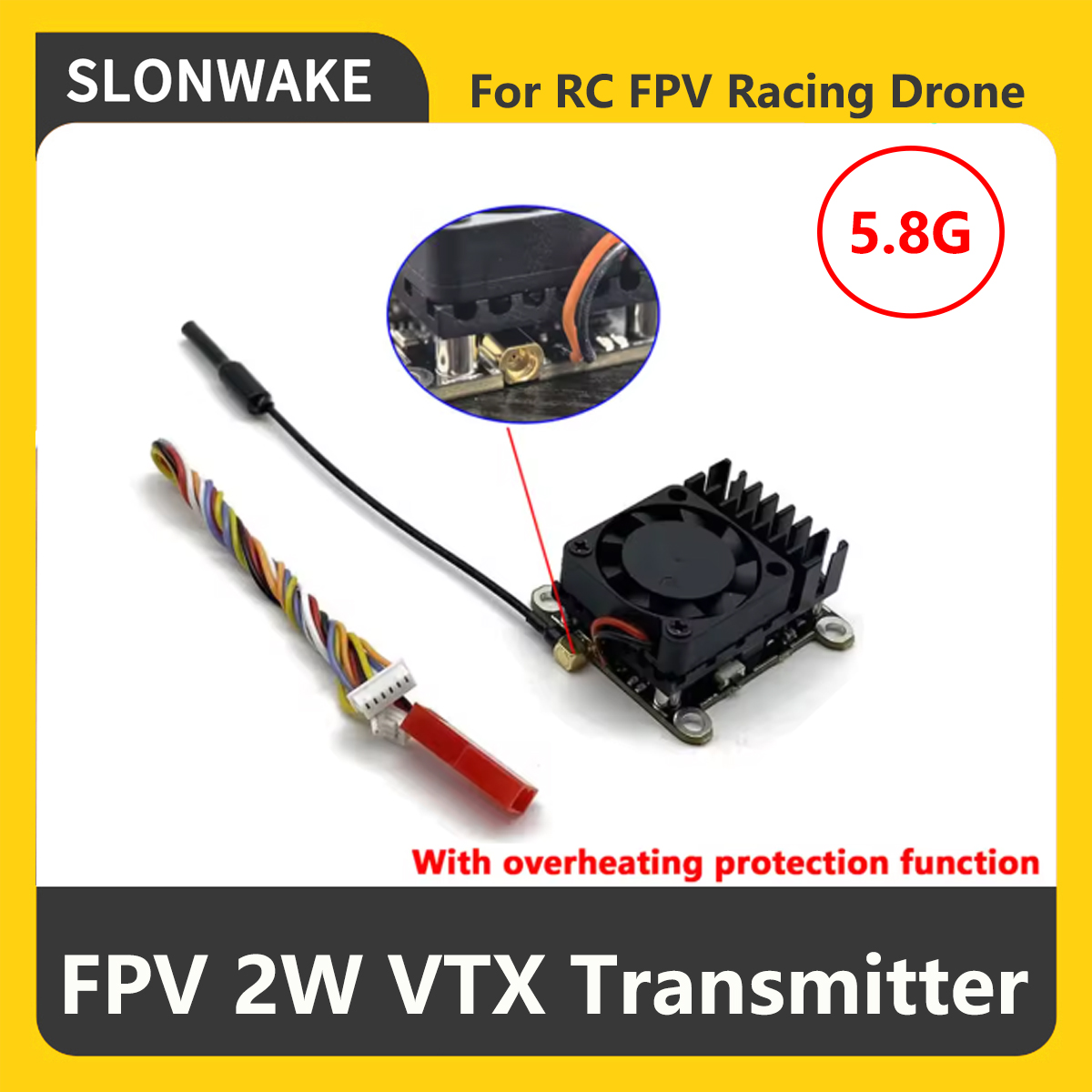 جهاز إرسال SLONWAKE 5.8G 2000m - مراجعة Drone Rc Remote Control وسعره