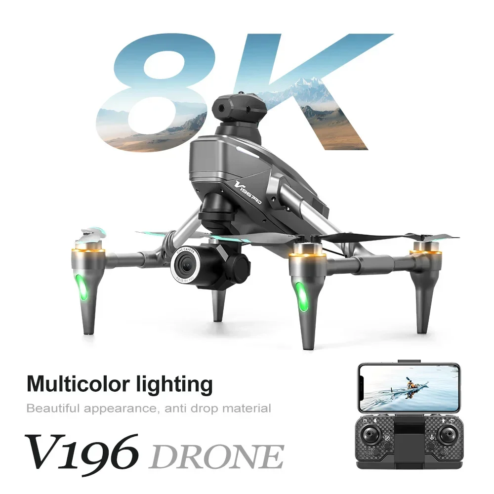 V196 Pro 8K HD كاميرا مزدوجة ب - مراجعة Drone V196 Rc وسعره