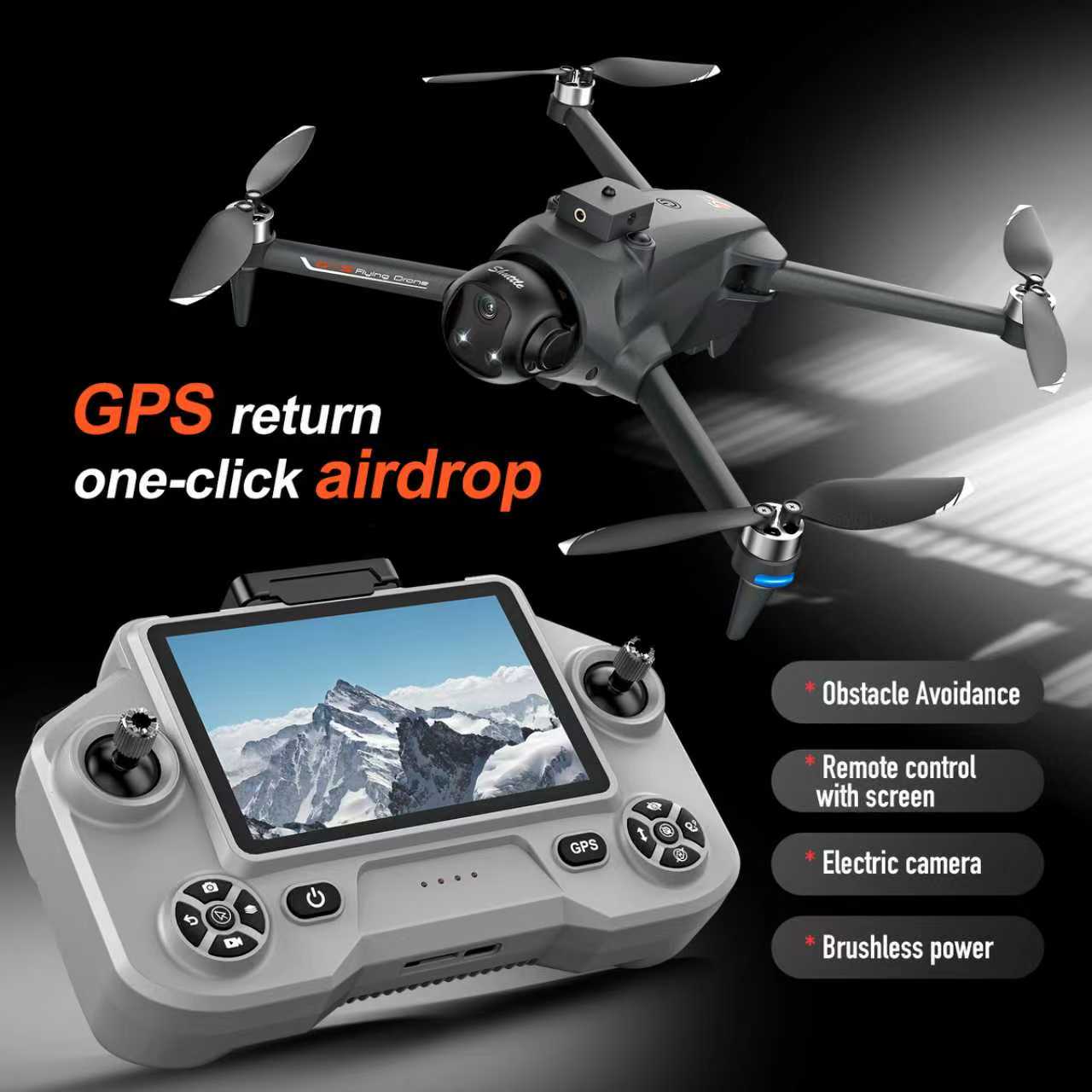 طائرة بدون طيار YL059 FPV GPS  - مراجعة Drone E88Pro Rc 4K وسعره